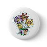 Spring Flowers Jack in Box buttons