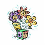 Spring Flowers Jack in Box photo sculptures