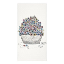 Spring Flowers Personalised Photo Card