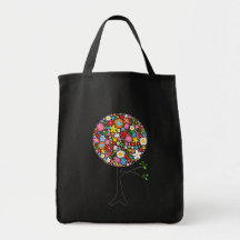 Spring Flowers Pop Tree Custom Gift Tote / Bag