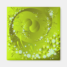 spring flowers refrigerator magnet