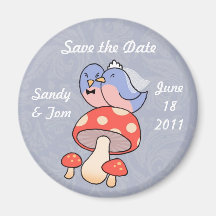 Spring Forest Birds Refrigerator Magnets