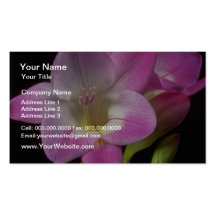 Spring freesia flowers business cards