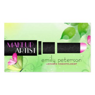 Spring Green Background With Black Beauty Symbol Pack Of Standard Business Cards