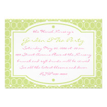 Spring Green Pattern invitations