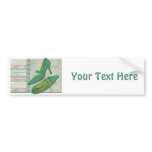 Spring Green Stripes & Rivets bumper stickers