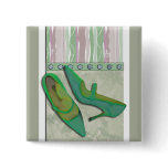 Spring Green Stripes & Rivets buttons