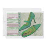 Spring Green Stripes & Rivets invitations