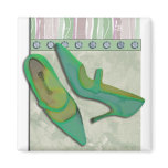 Spring Green Stripes & Rivets magnets