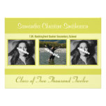 Spring Green Three  Photo Grad Announcement