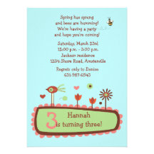 Spring has Sprung Birthday Party Invitation