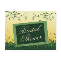 Spring leaves bridal shower invitation post cards