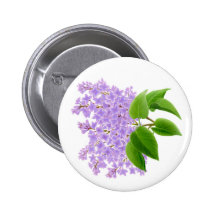 Spring Lilac Flowers Button