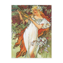Spring, Mucha Post Card