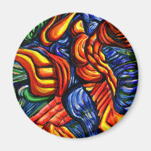 "Spring of the air" abstract designer Magnet