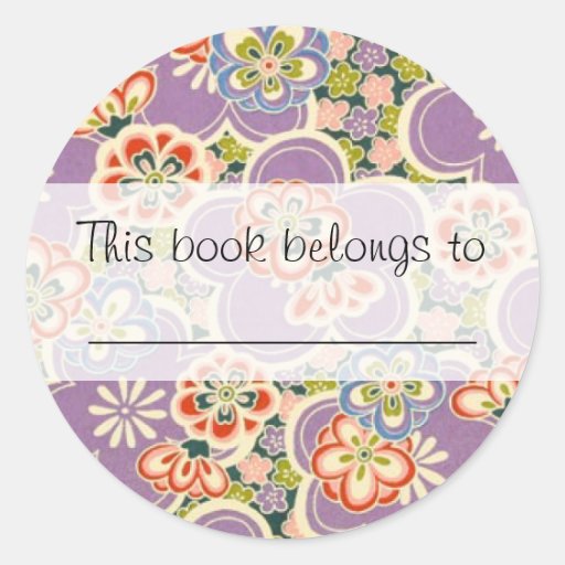 Spring Petals Bookplate Sticker