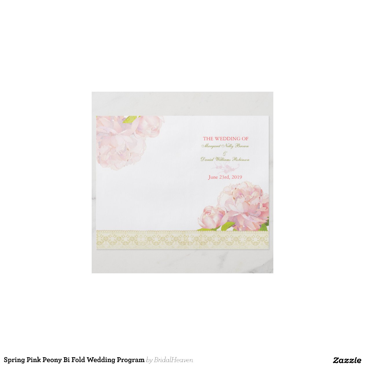 bi fold wedding programs