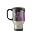 Spring Purple Tulip on Black and White Coffee Mug