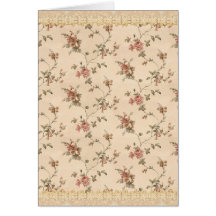 spring romance victorian rose pattern greeting cards