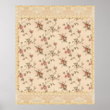 spring romance victorian rose pattern print