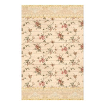 spring romance victorian rose pattern stationery