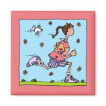 spring runner (woman) magnets
