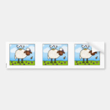 spring sheep scrapbook sticker bumper stickers