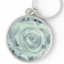 Spring Soft Green Roses + Satin Bouquet, template Key Chain