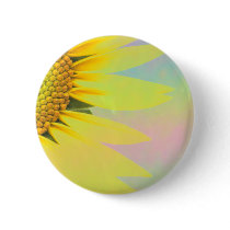 Spring sunflowers pinback buttons
