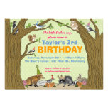 Spring Woodland Animal Party Invitation