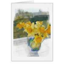 Spring Yellow Daffodils in a Window