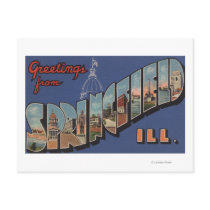 Springfield, Illinois - Large Letter Scenes Post Cards