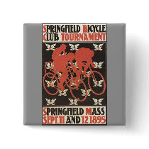 Springfield Mass. 1895 Bicycle Tournament Pinback Button