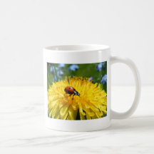 Springtime Ladybird on Dandelion Coffee Mugs