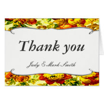 Springtime Wedding Thank You Card