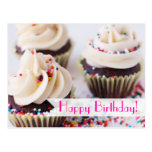 Sprinkle Cupcakes Happy Birthday Post Cards