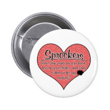 Sprocker Paw Prints Dog Humour Button