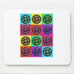 Sprockets POPART--Cyclist Biking Gifts Mouse Mat