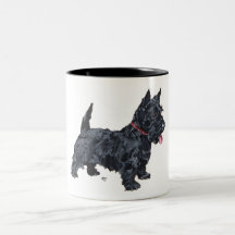 Spunky Scottie Dog Coffee Mugs