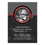 SPY Birthday Party CUSTOM Photo Invitation