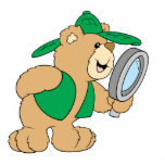 Spying Detective Bear photo sculptures