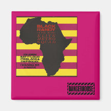 Sq. Magnet Black Randy Idi Amin Dangerhouse