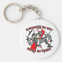 Squamous Cell Carcinoma Survivor By Day Ninja Key Chains