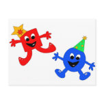 Square and Circle Cool Dudes postcards