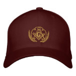 Square and Compass embroidered hats