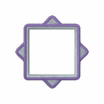 Square Applique embroidered shirts