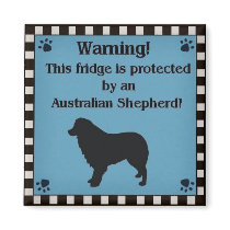 Square Aussie Magnet Blue