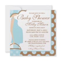 Square Baby Belly Baby Shower Invitation