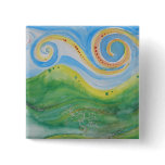 Square Badge Swirly Sky Rolling Hills buttons