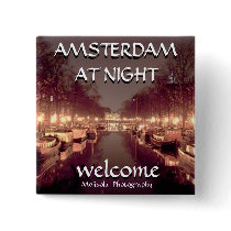 Square Button -Amsterdam at night 